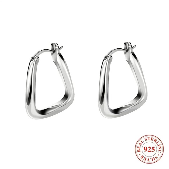 🆕❗️❗️Minimalist Luxury Style Hoop Earrings Sterling 925 Silver Jewelry. - Picture 1 of 7